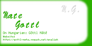 mate gottl business card