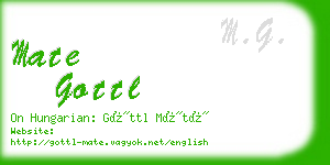 mate gottl business card